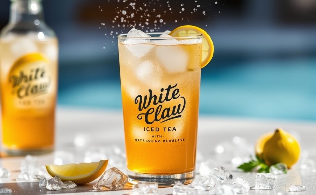 White Claw Iced Tea with refreshing bubbles
