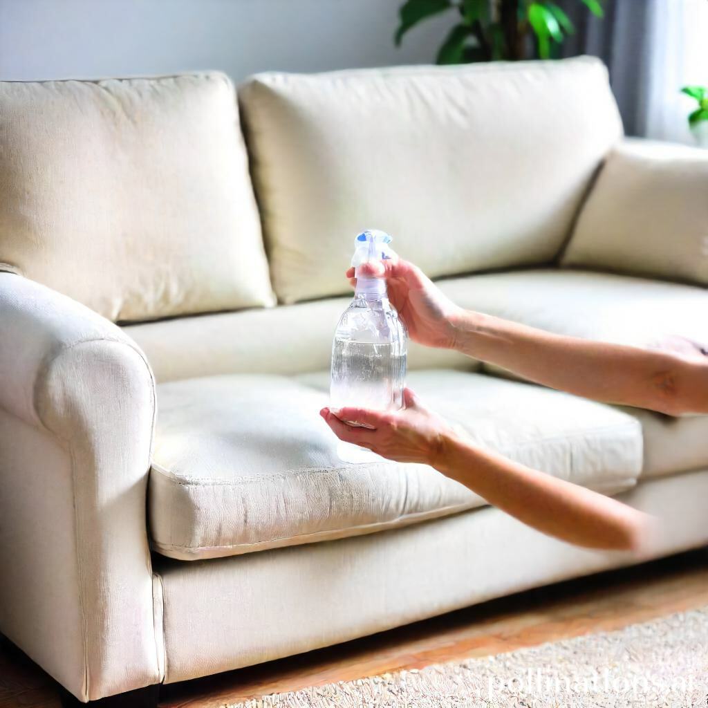 White Vinegar Solution for Stain Removal on Sofa