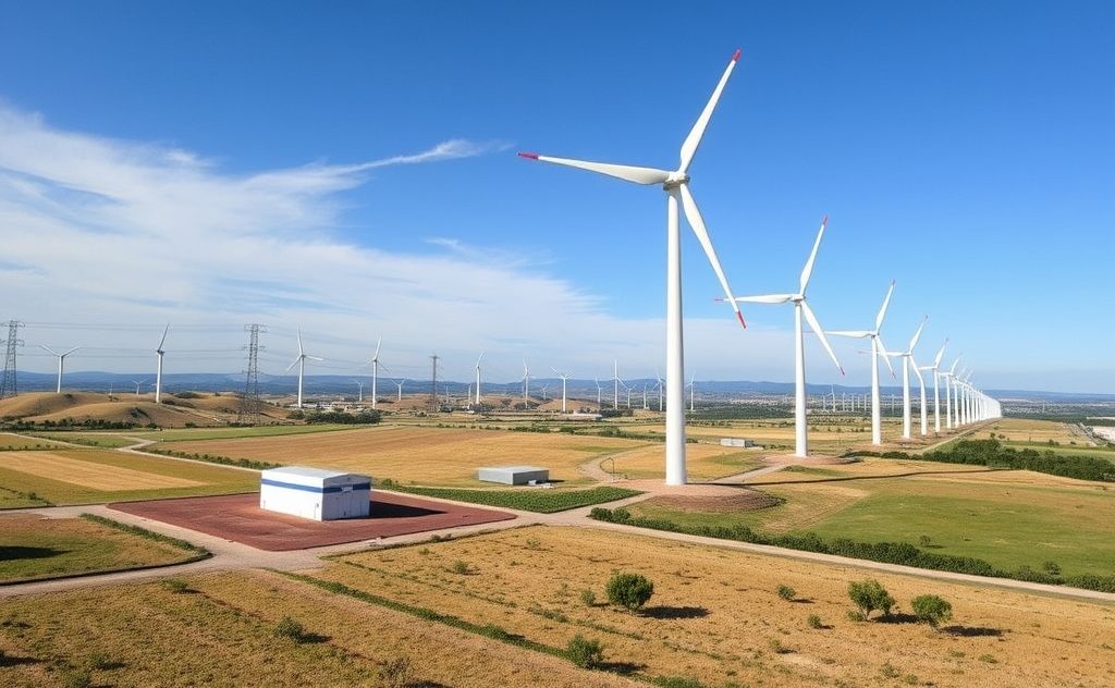 Wind farms influencing HVAC systems efficiency