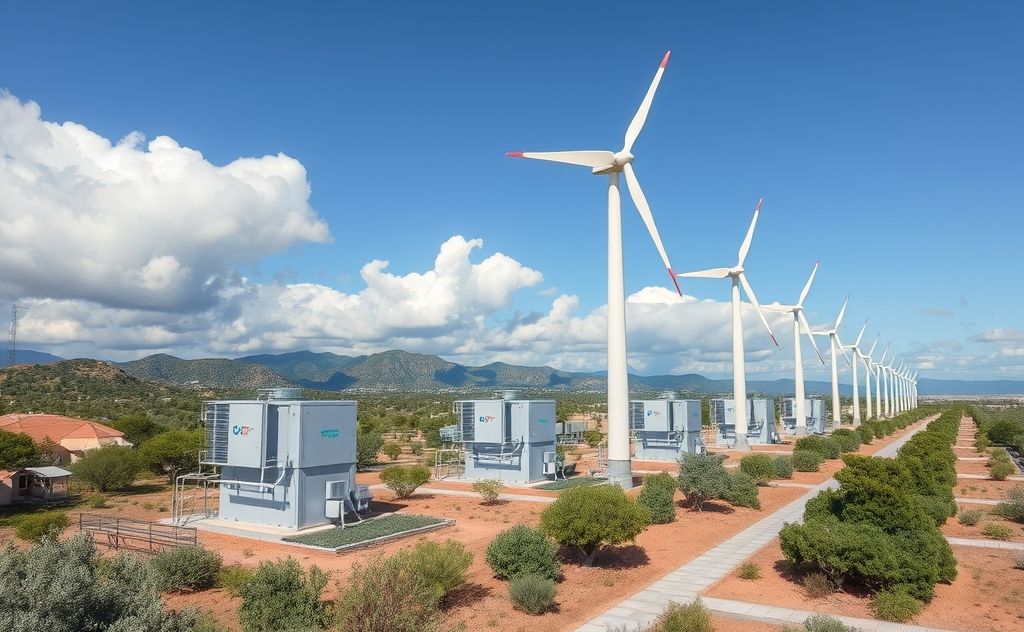 Wind turbines powering sustainable HVAC systems