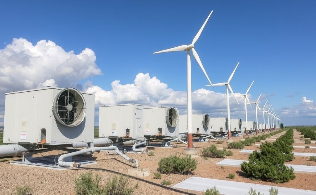 Wind-powered HVAC systems harness renewable energy.