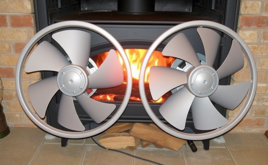 Wood stove fans improve heat distribution efficiency
