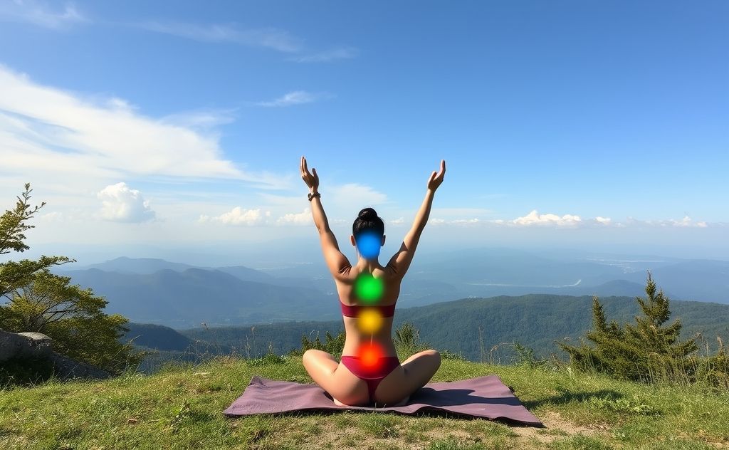 Yoga poses for balanced chakras in nature