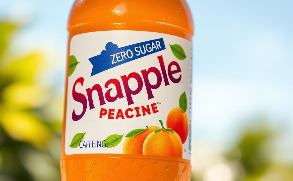 Zero Sugar Snapple Peach Tea caffeine details