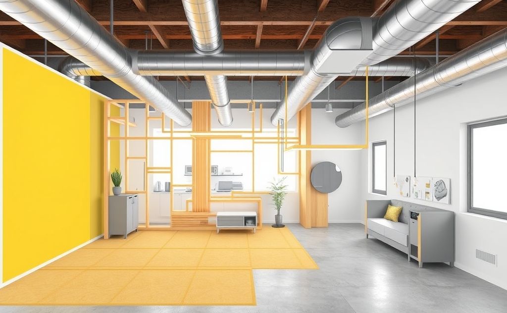 Zoning and HVAC duct layout synergy in design