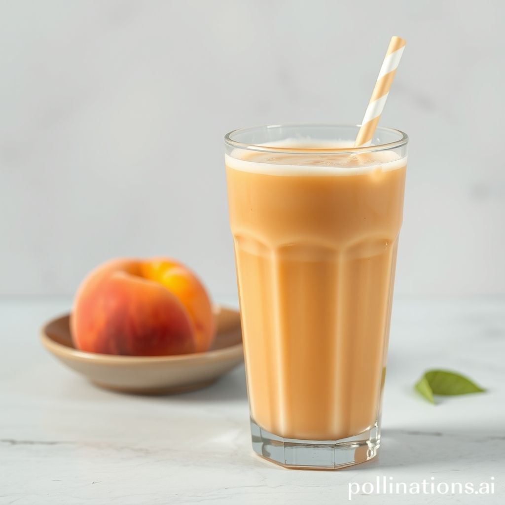 how to make peach milk tea