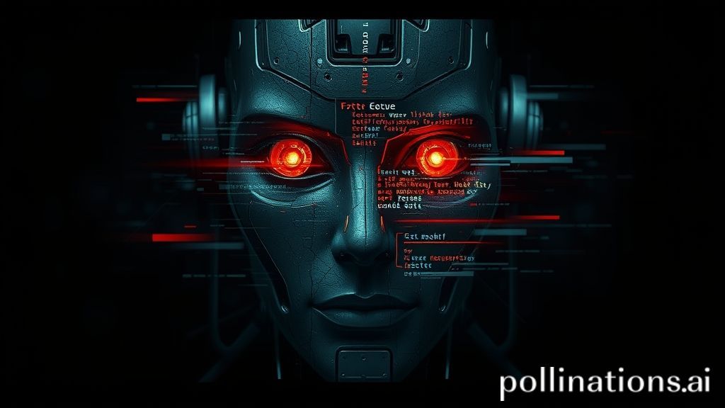 A glitching robot face symbolizing the 'black box' problem and ethical failures of AI.