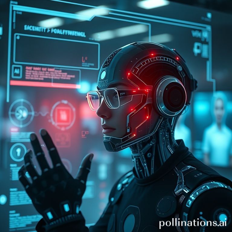 A person interacting with a futuristic, multi-modal AI agent interface.
