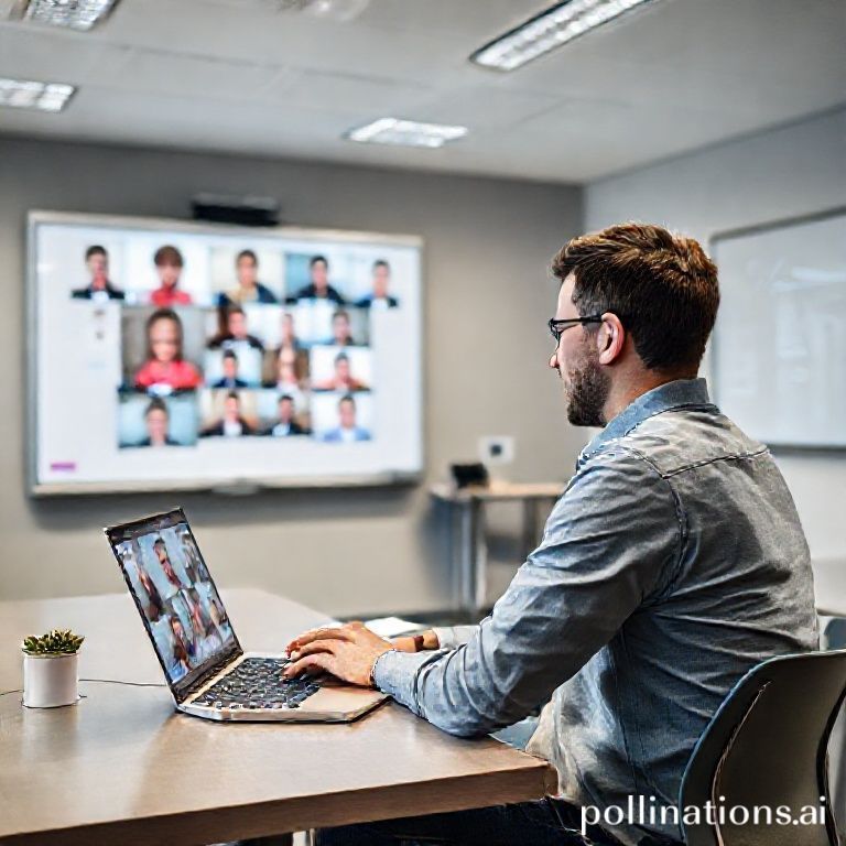 教室中老师正在使用电脑进行在线授课