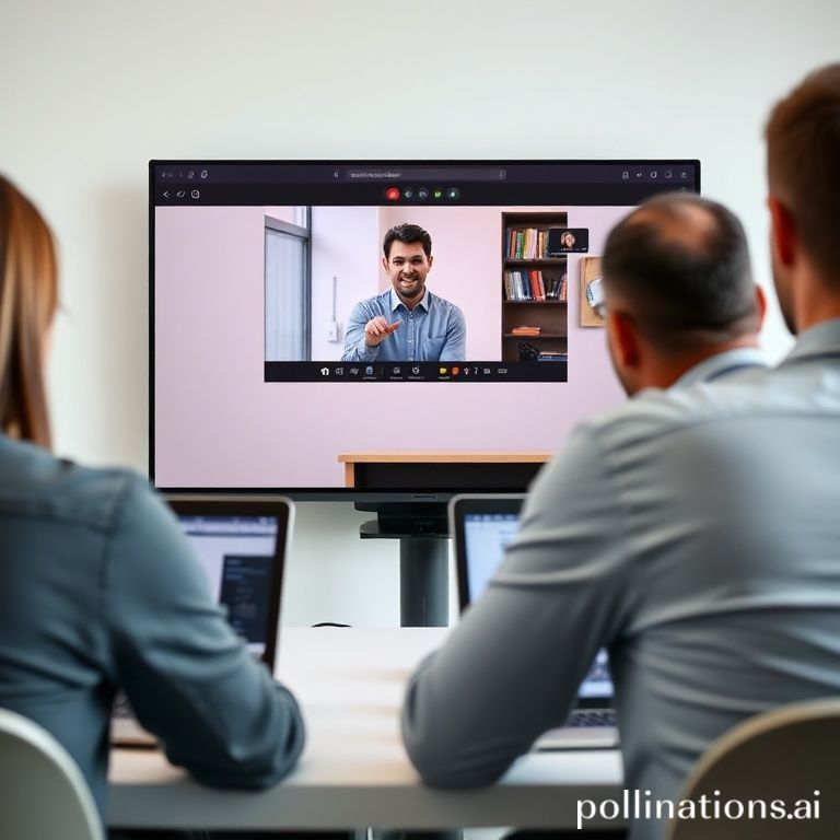 A teacher teaching online with high-definition video