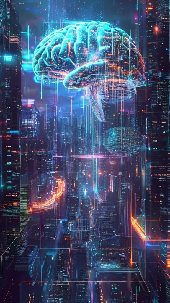 ภาพการเชื่อมโยงสมองกับข้อมูลองค์กรในรูปแบบนามธรรม