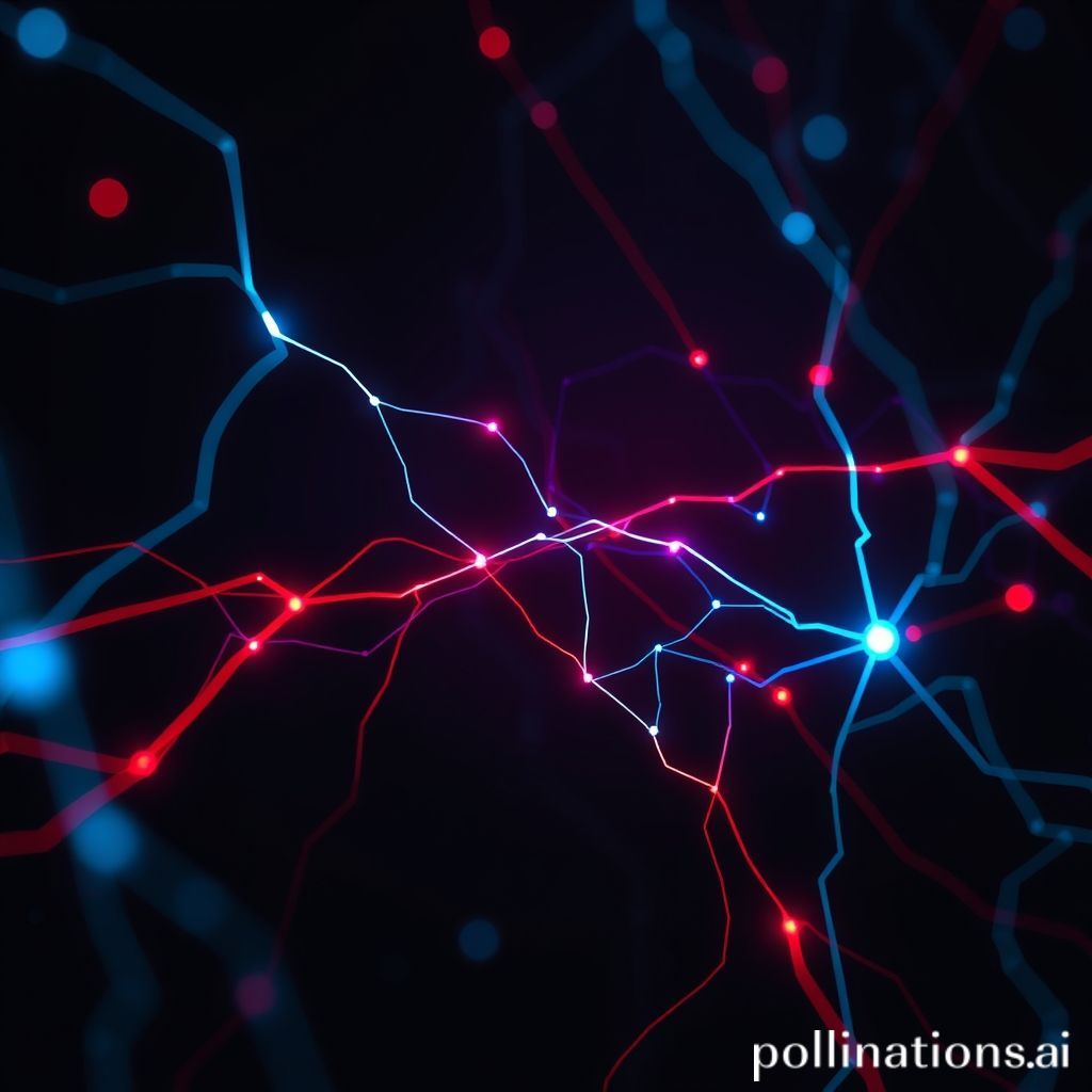 An abstract visualization of data points and vectors connecting in a 3D digital space, representing a vector database.