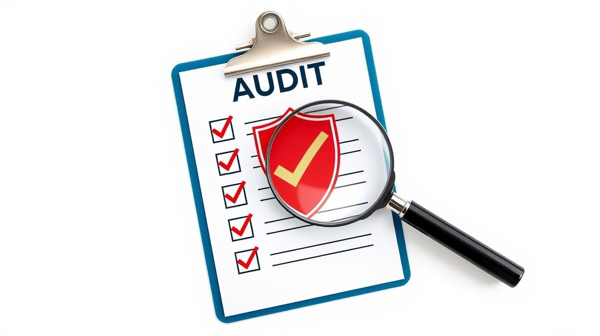 Compliance checklist and audit logs concept
