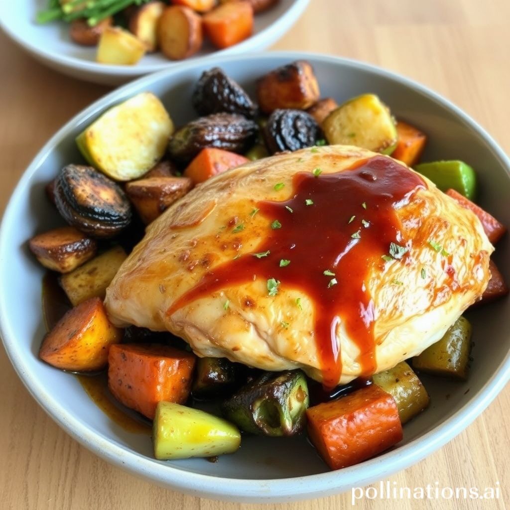 Balsamic Glazed Chicken with Roasted Vegetables