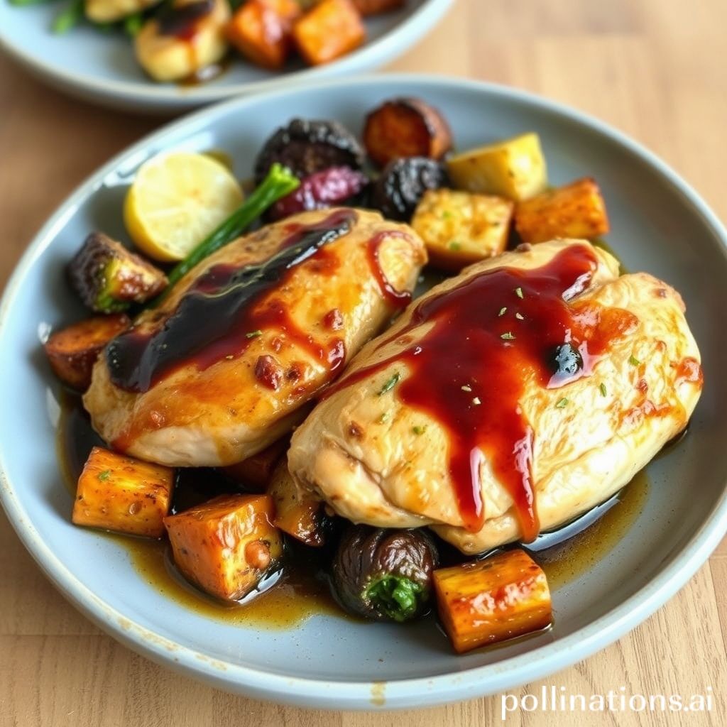 Balsamic Glazed Chicken with Roasted Vegetables