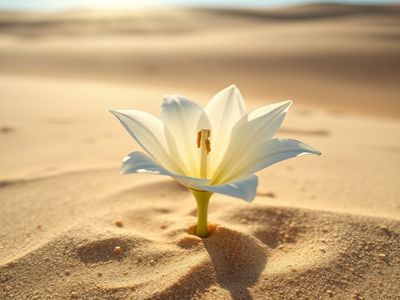 White Desert Flower