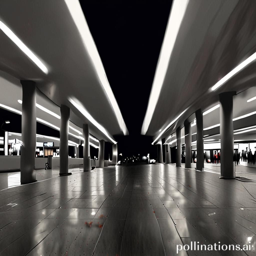 Imagen borrosa de una forma oscura capturada en video cerca de una entrada