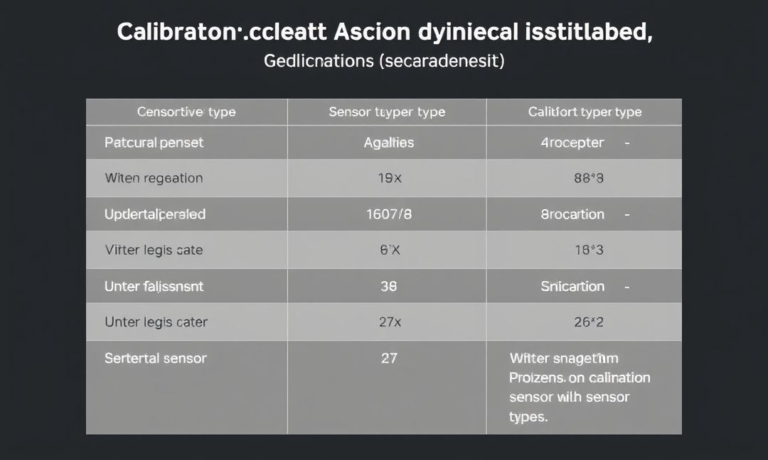 calibration methods for different sensor types
