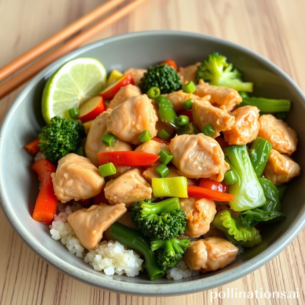 Chicken and vegetable stir-fry