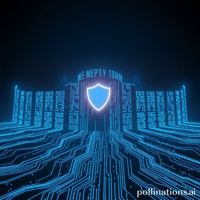 A digital shield protecting lines of code, symbolizing automated CI/CD pipeline security.