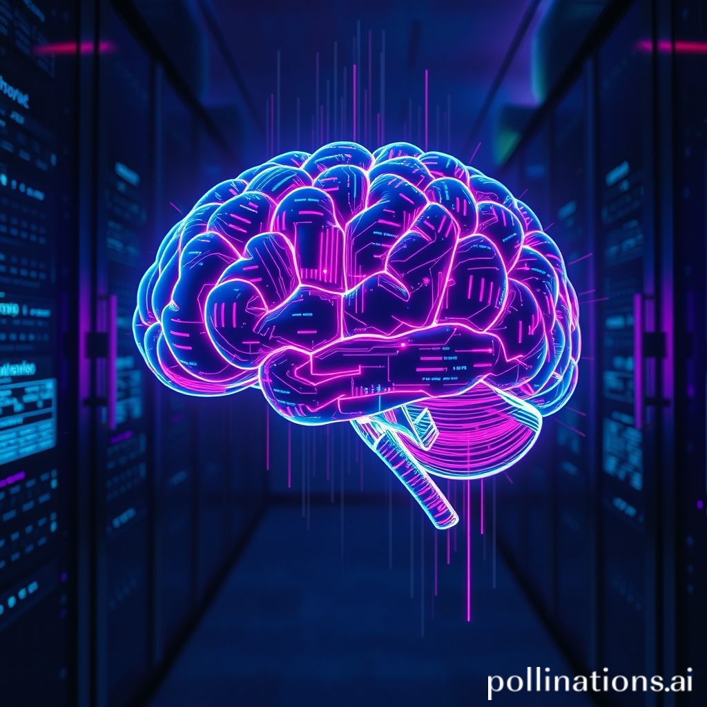 A glitching digital brain representing the technical problems with AI search.