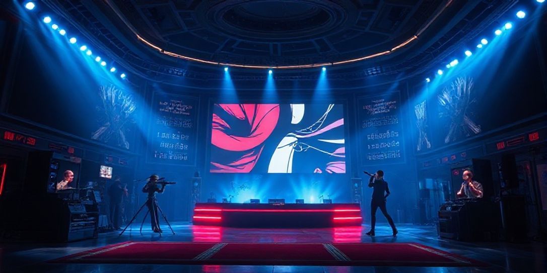 Cinematic concept of advanced AI solutions