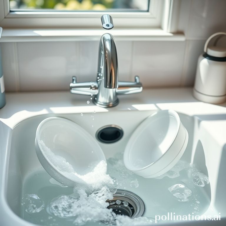 Bak cuci piring bersih berkilau