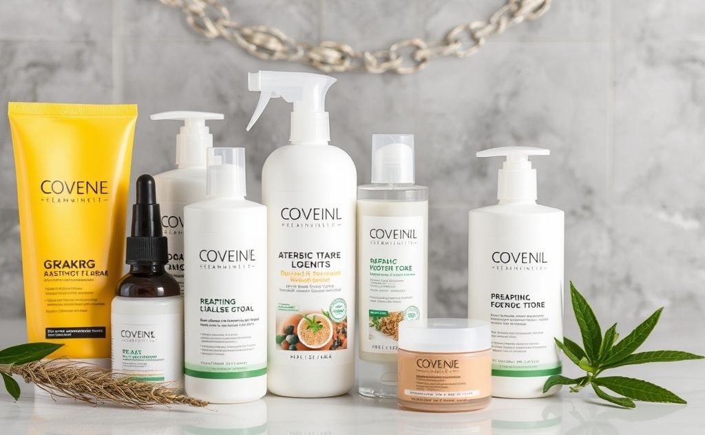 A collection of hair care products for repairing damaged hair.
