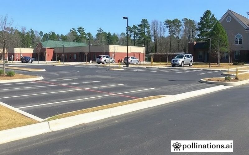 Commercial Guardrail Installation in Parking Lot