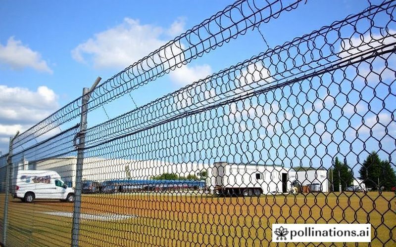 Commercial Perimeter Security Fencing with Barbed Wire