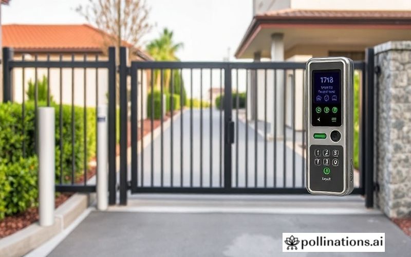 Commercial Access Control Gate with Keypad