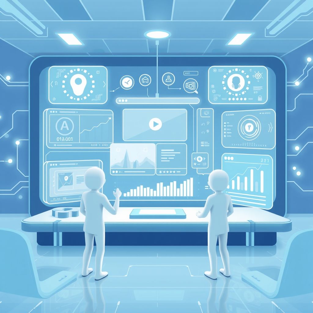 Illustration about ai video tools for faceless content creators