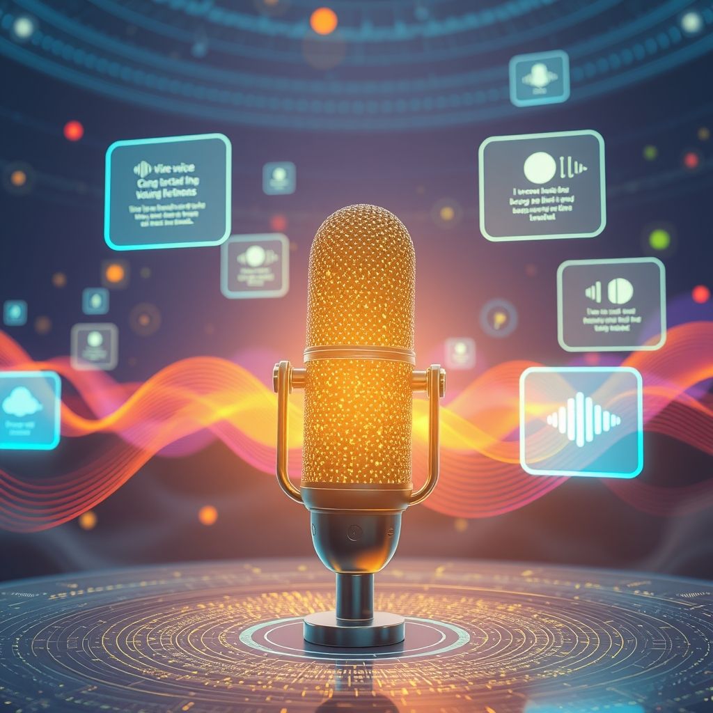 Illustration about AI voice cloning for explainer videos