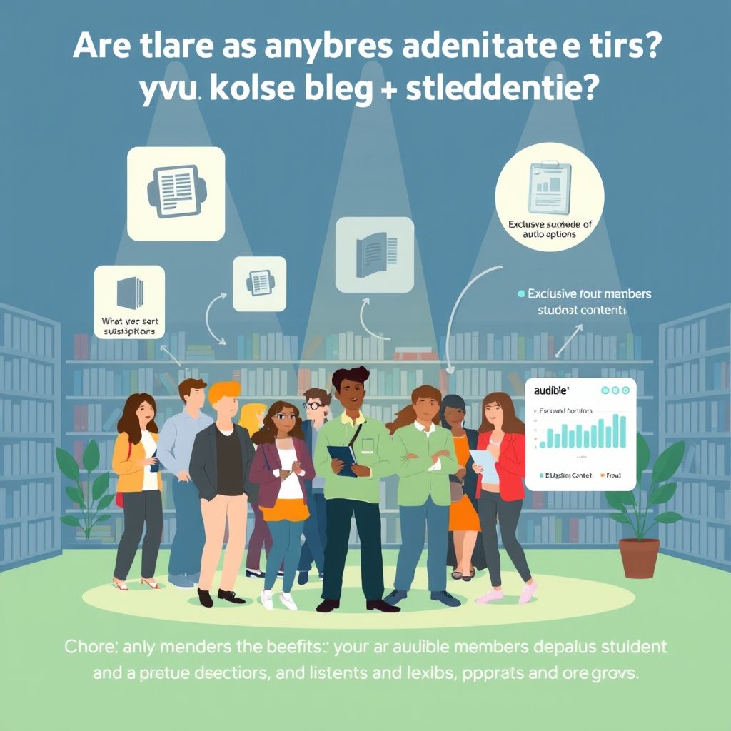 Illustration about are there any benefits for audible members who are students
