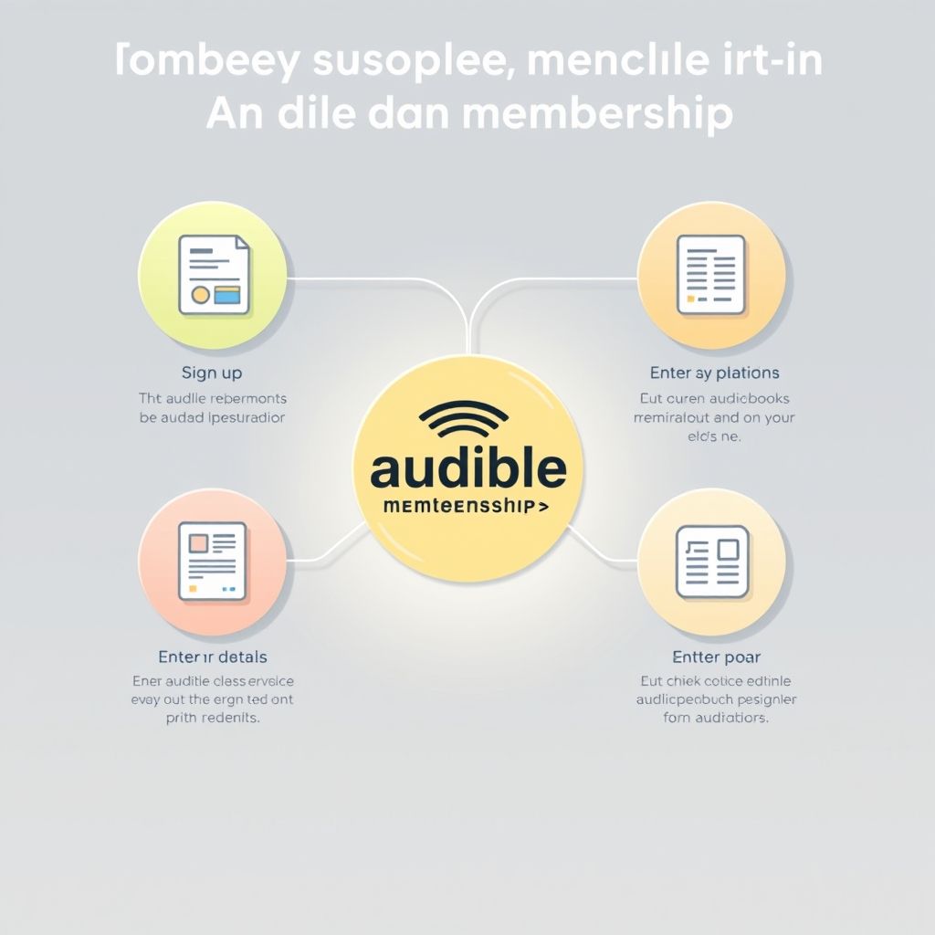 Illustration about audible membership registration process explained