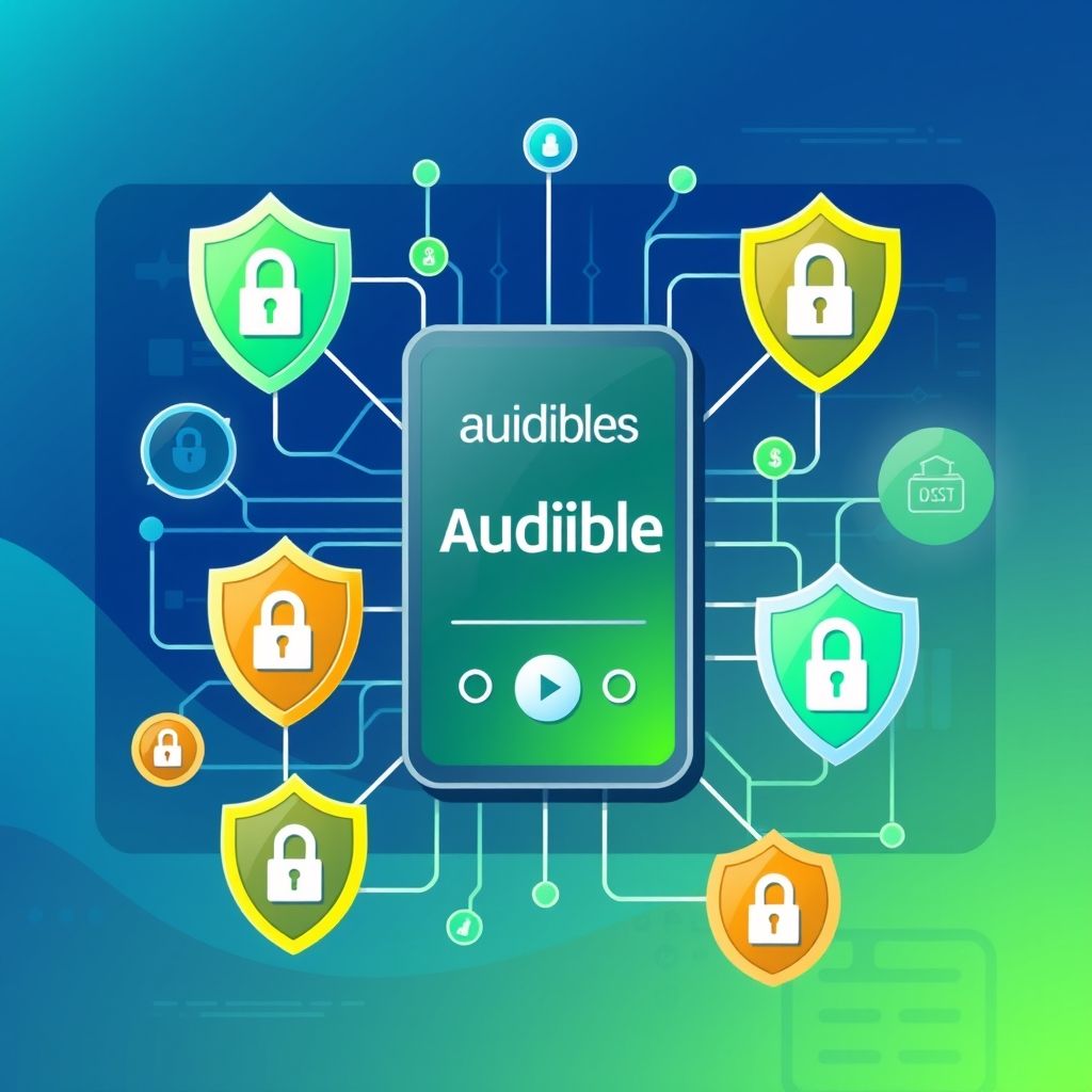 Illustration about audible subscription and account security best practices