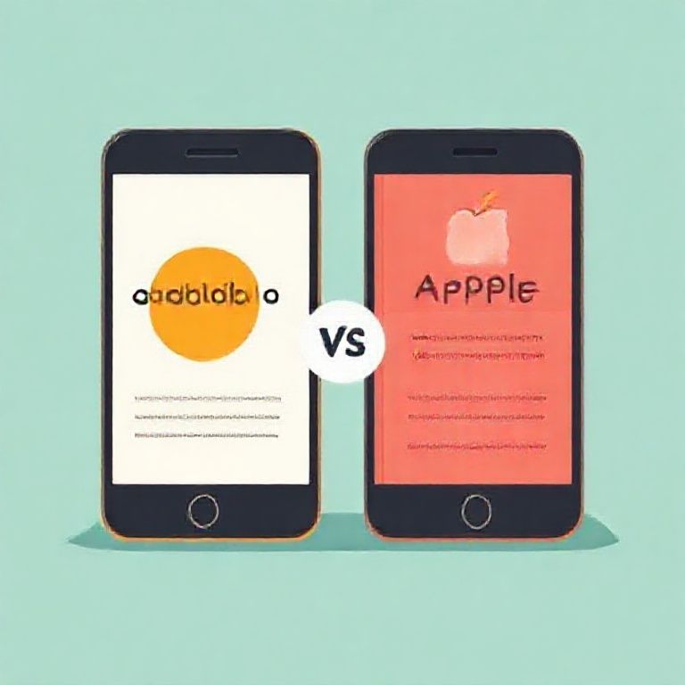 Illustration about audible vs apple books
