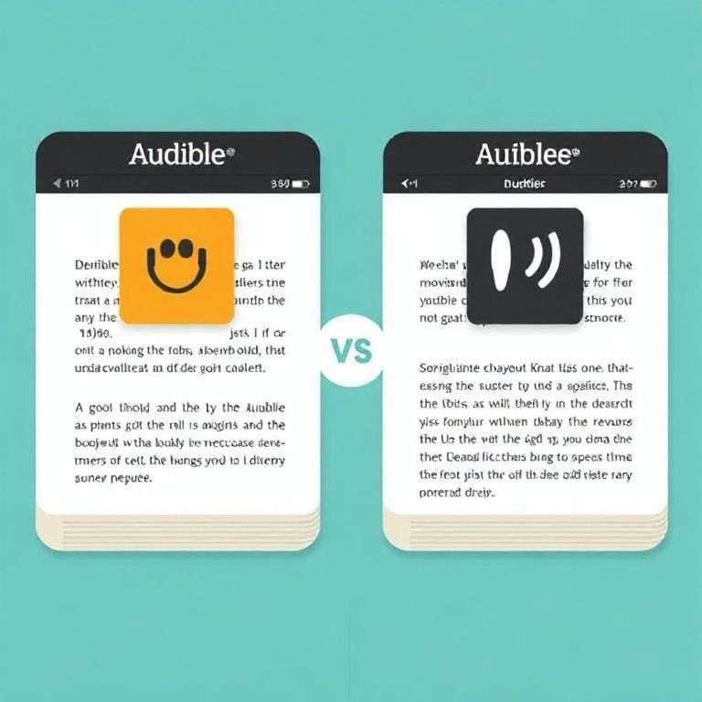 Illustration about audible vs apple books which one supports whispersync integration