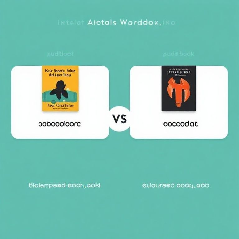 Illustration about audible vs audiobookscom which offers longer free trial period