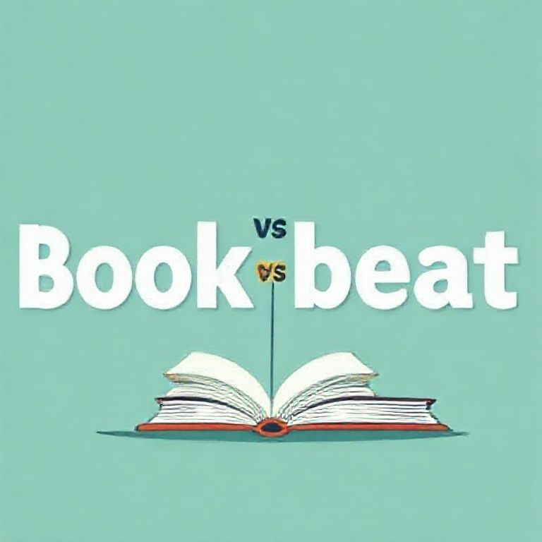 Illustration about audible vs bookbeat