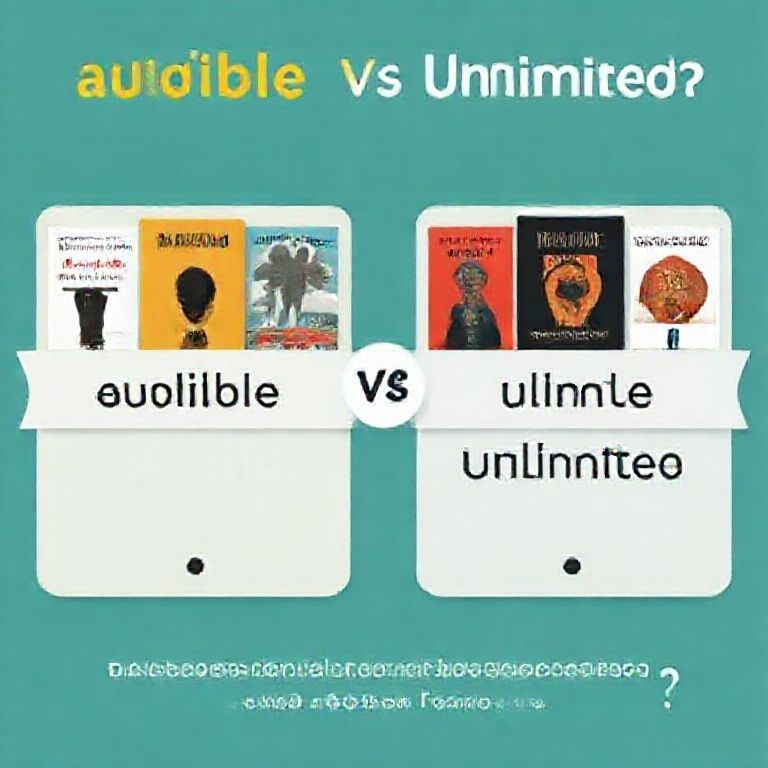 Illustration about audible vs kindle unlimited which has more audiobook genres