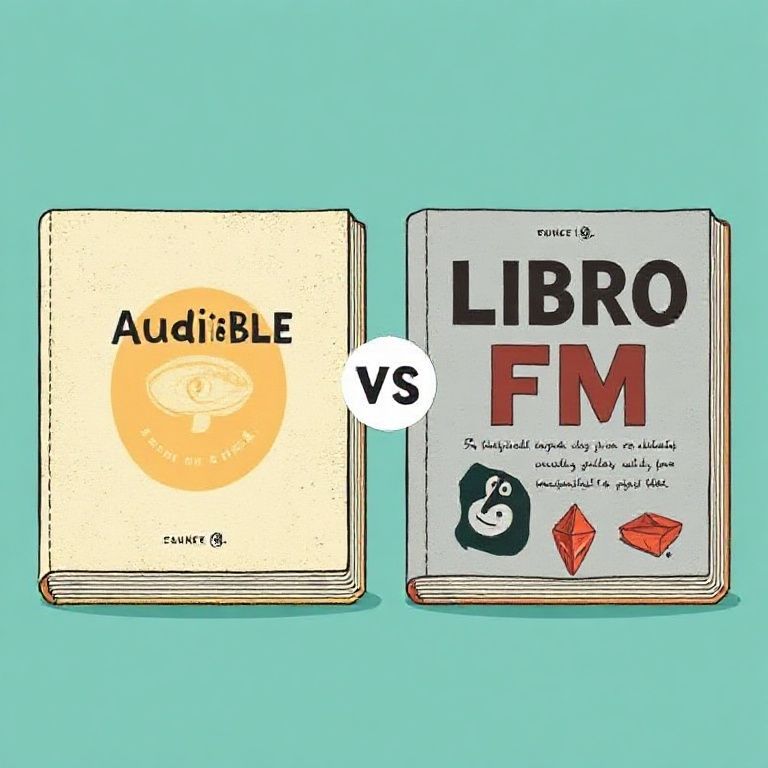 Illustration about audible vs libro fm
