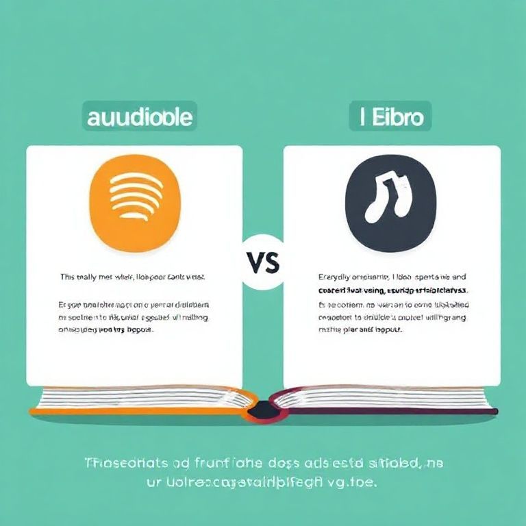 Illustration about audible vs libro fm which platform pays more royalties to creators