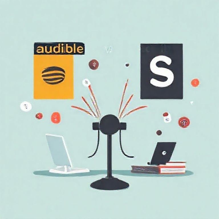 Illustration about audible vs scribd which platform is better for unlimited listeners