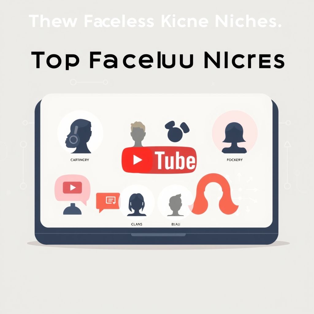 Illustration about best faceless youtube niches