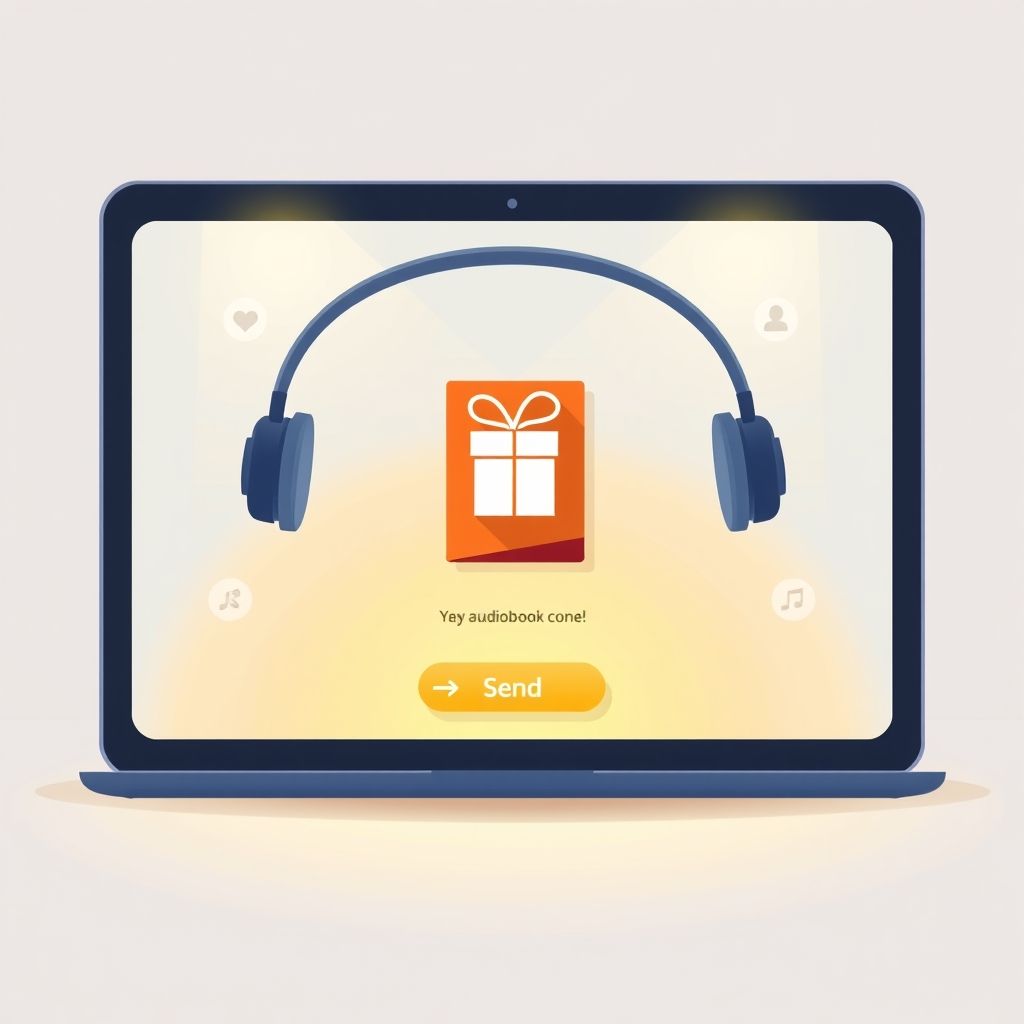 Illustration about can i gift a specific audiobook to someone on audible
