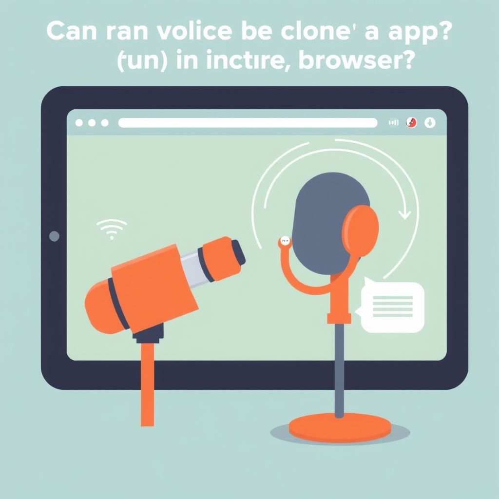 Illustration about Can voice clone app run in browser