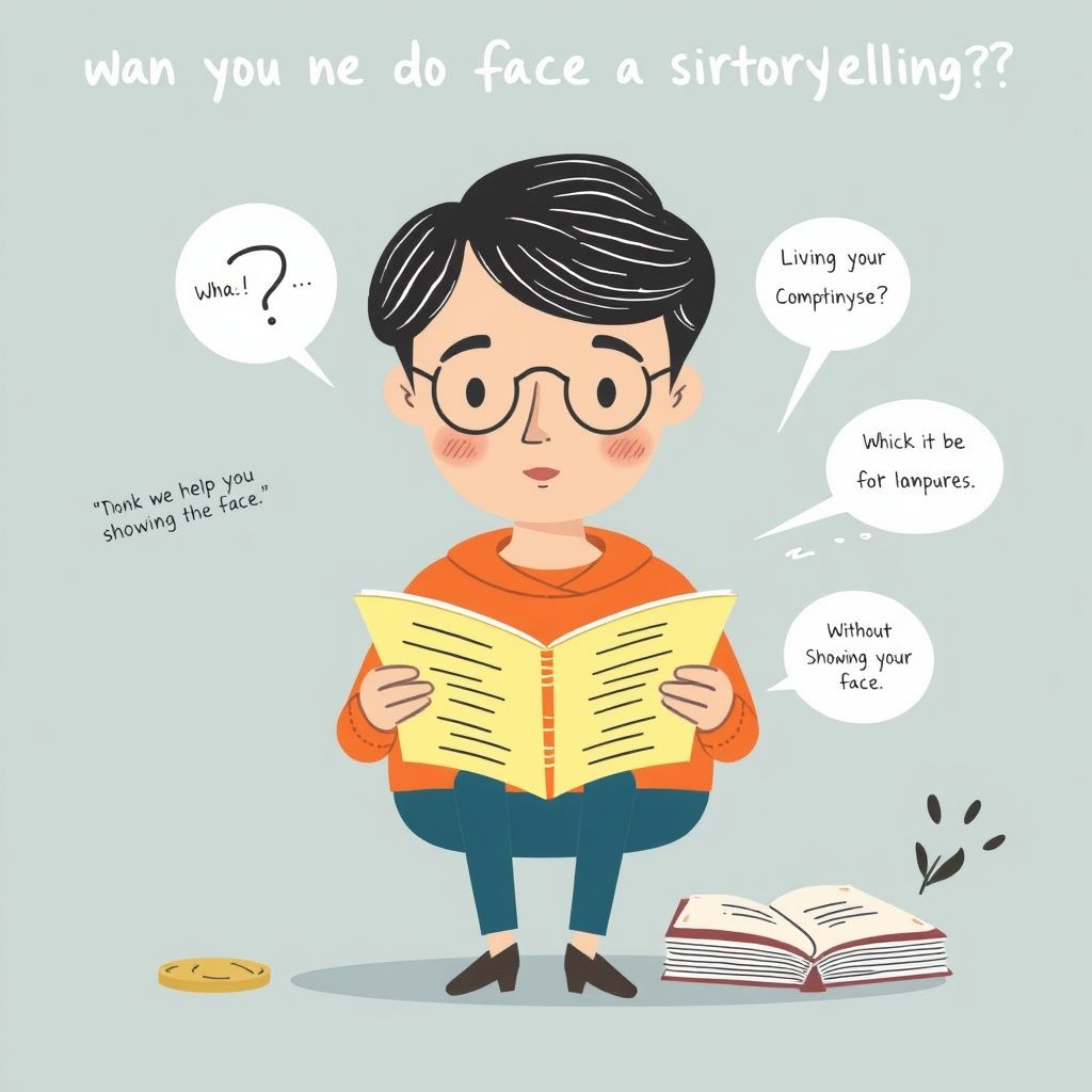 Illustration about Can you do storytelling without showing your face