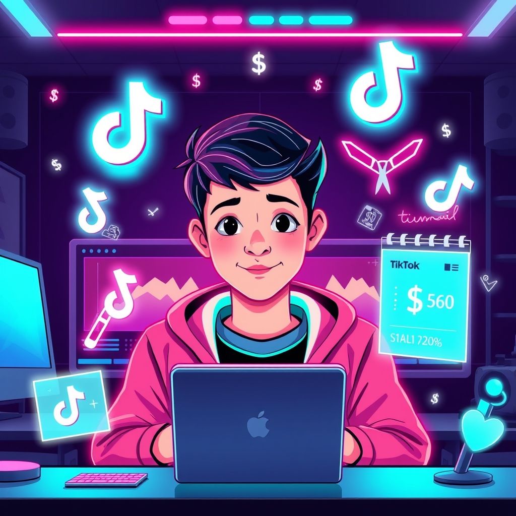 Illustration about can you make money from edits on tiktok