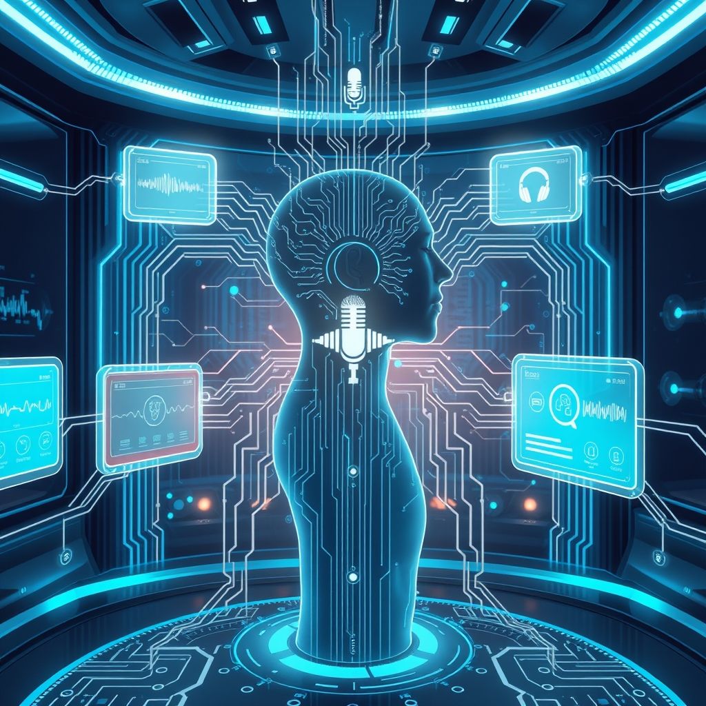 Illustration about digital clone of your voice